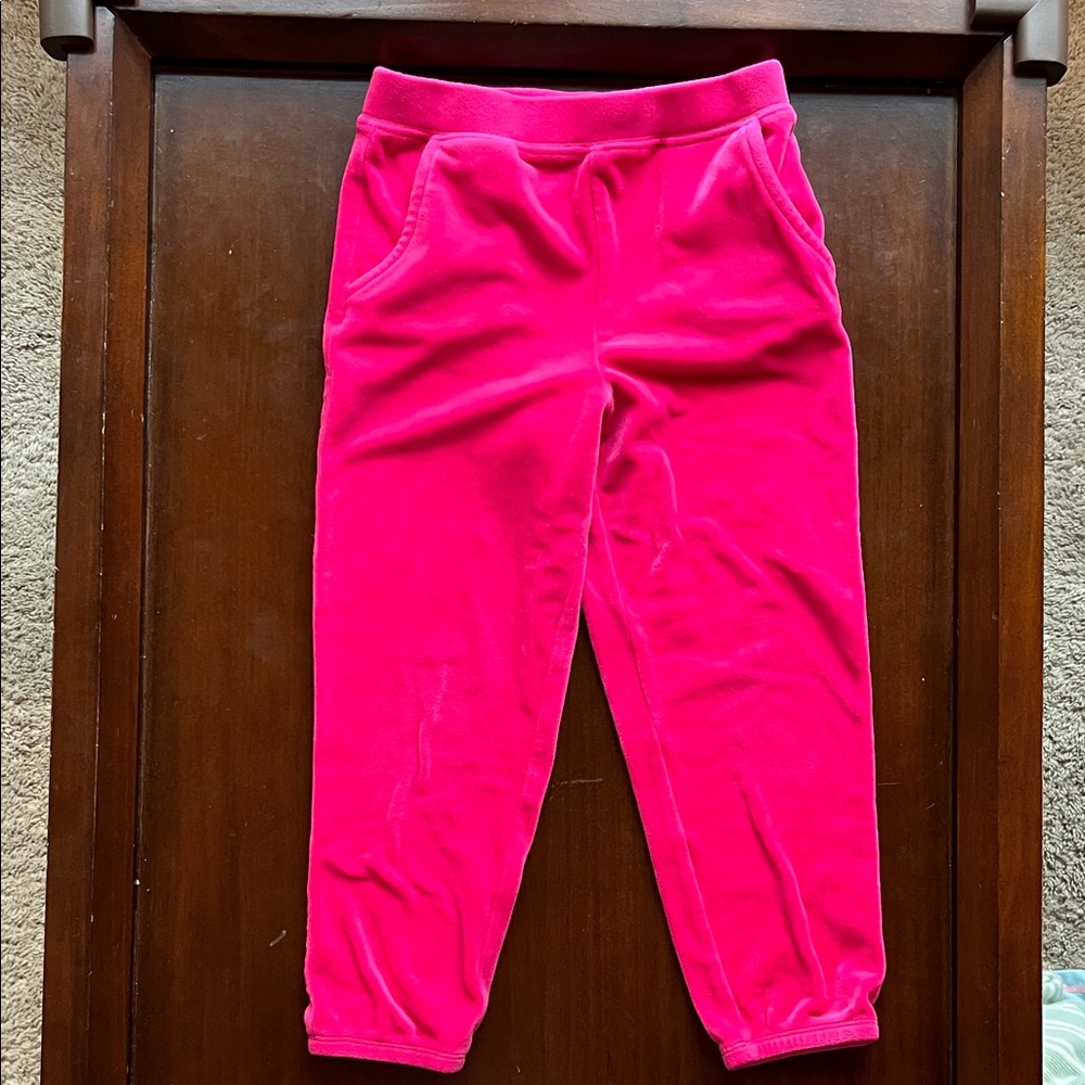 Girls' Lilly Pulitzer Hot Pink Velour Jogger Pants